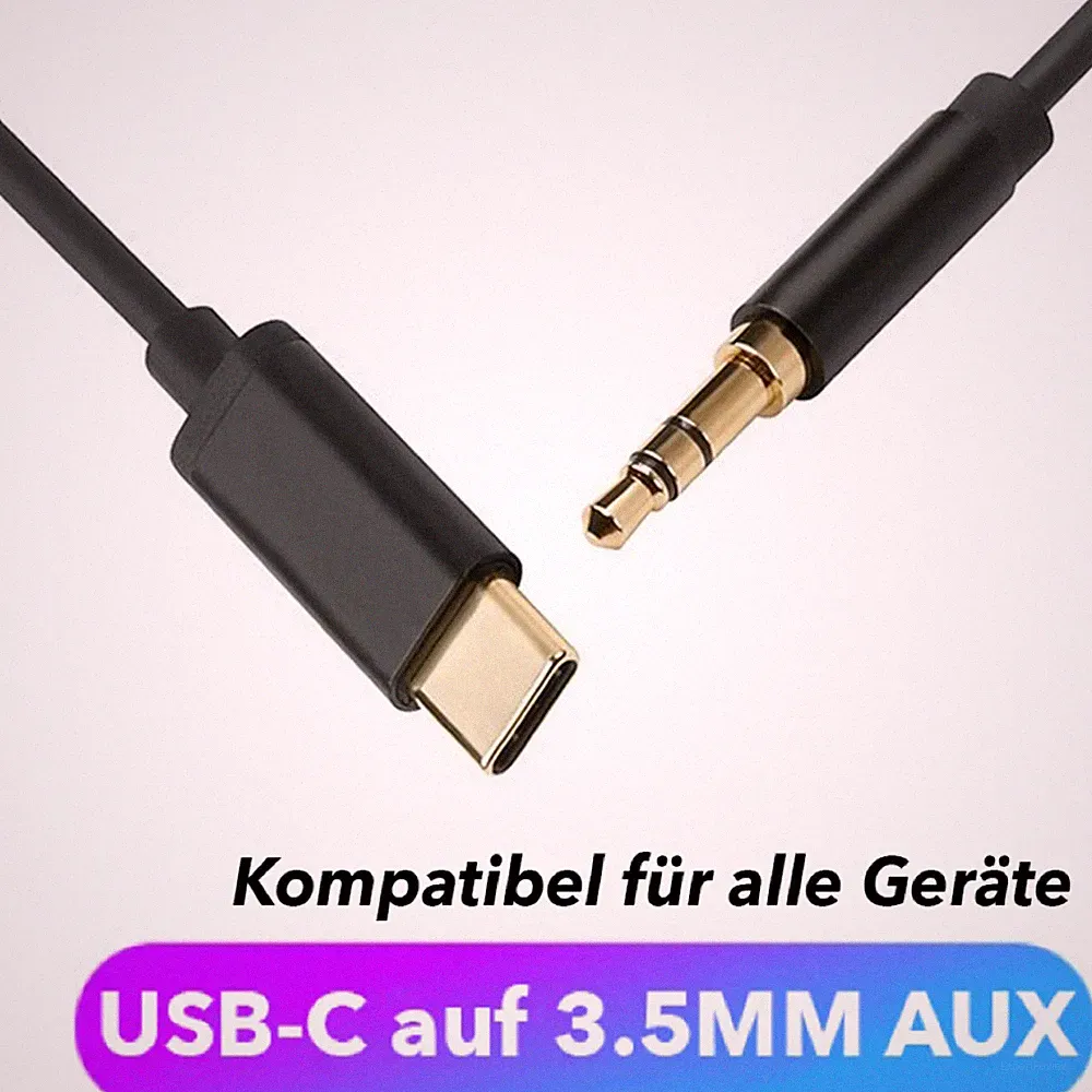 USB C Klinke Aux Kabel Typ C auf 3.5mm klinke Handy Audio Musik Kopfhörer AUX