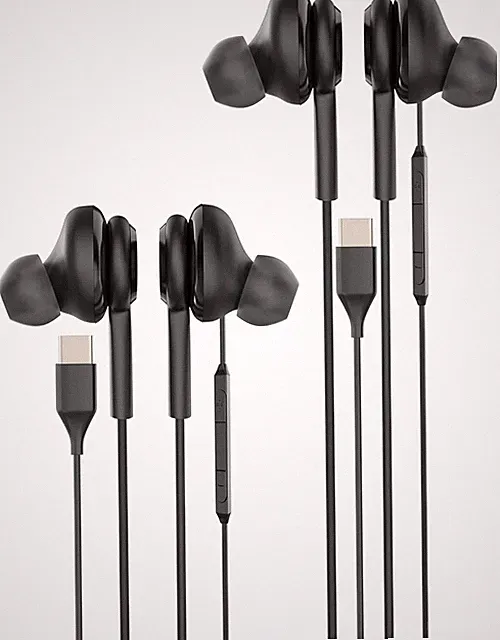 USB C Kopfhörer(2Stück) 1,2 M Kabel Mit Mikrofon Wired Headset Für Für Phone15 P