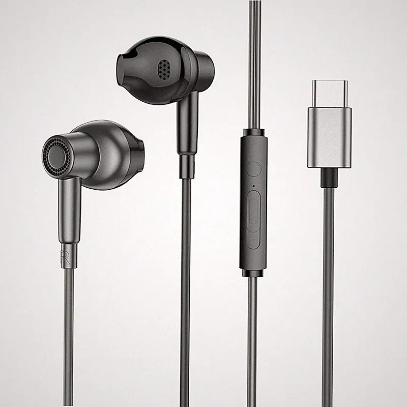 USB-C Kopfhörer für iPhone 17 15 16 Pro Max, Samsung Headset mit Mikrofon In-Ear