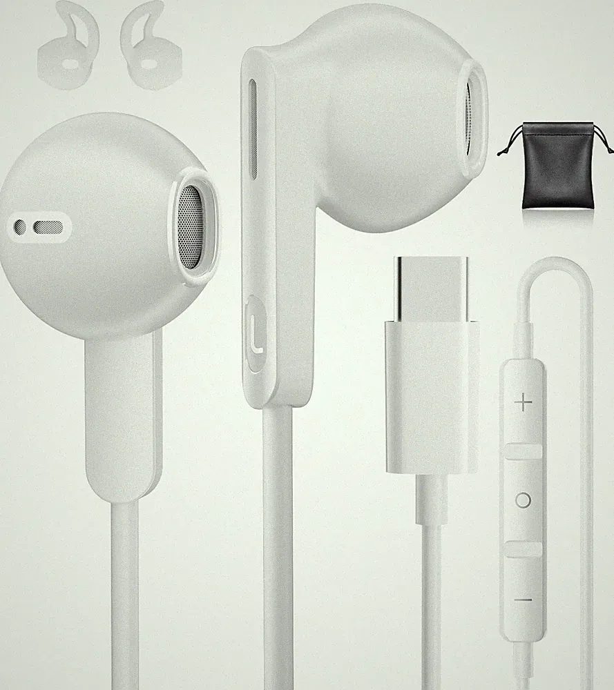 USB C Kopfhörer In-Ear Stereo für Samsung Galaxy S26 iPhone 18 Pro Max 14,2 mm