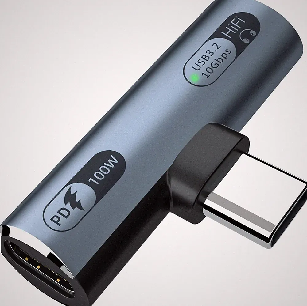 USB-C Kopfhörer Ladegerät Splitter - 2 in 1 Audioadapter 100 W Schnellladung Z