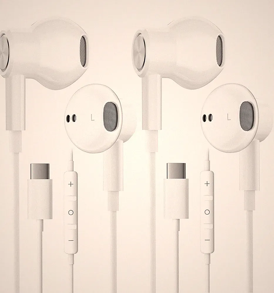USB C Kopfhörer mit Mikrofon für iPhone 15 16 Samsung Galaxy 2er Pack