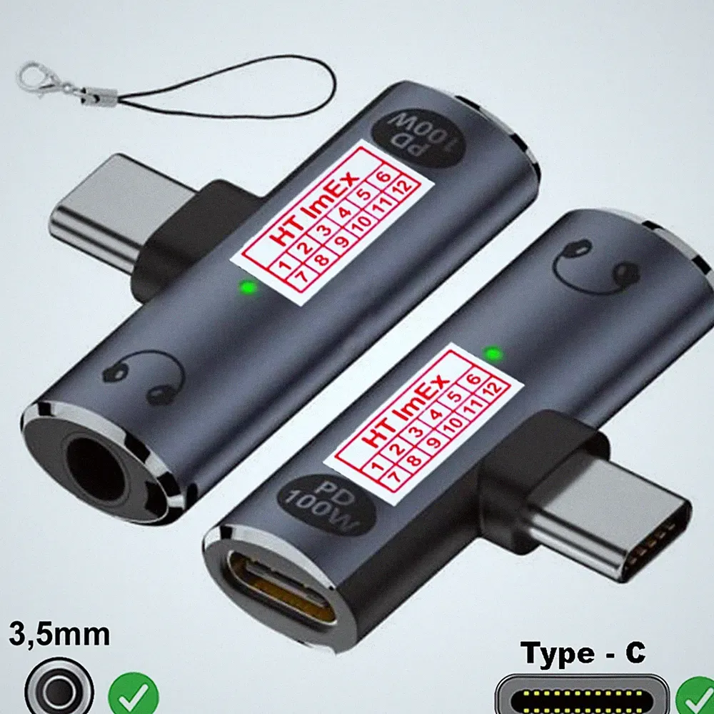USB C Splitter Kopfhörer AUX Laden PD 100W Adapter für Panasonic, Razer Tablet