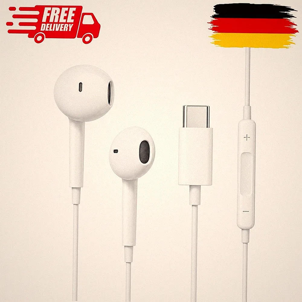 USB-C Typ-C Kopfhörer Headset mit Mikrofon für iPhone 15 16 17 Pro Max NEU
