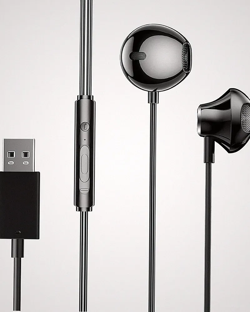 USB In-Ear Kopfhörer Gaming Headset PC PS4 PS5 Laptop Desktop 250cm K