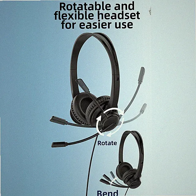 USB Kabelgebundenes Headset für Büro für Arbeit und Gaming mit 32 Ohm Impedan