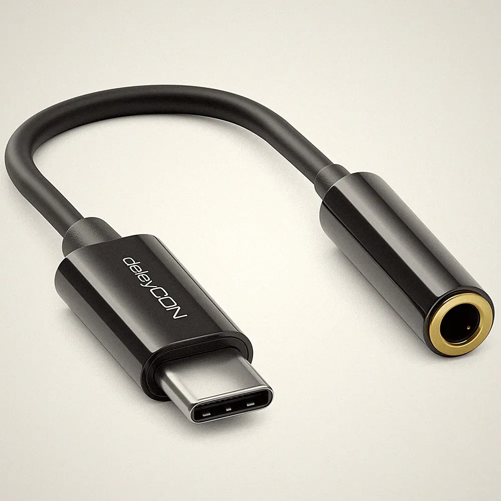 USB Typ C auf zu 3,5mm Klinke AUX Kopfhörer Adapter Verbinder Kabel Handy Tablet