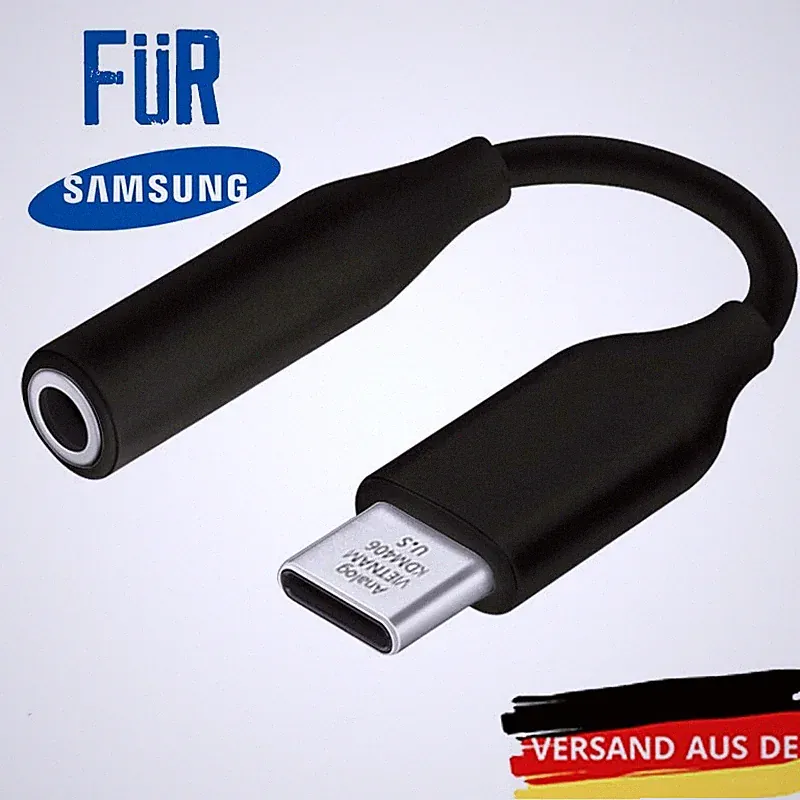 USB Typ C auf zu Aux 3,5mm Klinke Kopfhörer Audio Adapter für Handy für Samsung