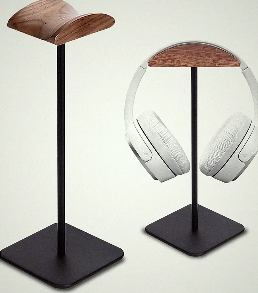 Vegena Kopfhörer Ständer,Walnussholz & Aluminium Headset-Ständer,Gaming Kopfhöre