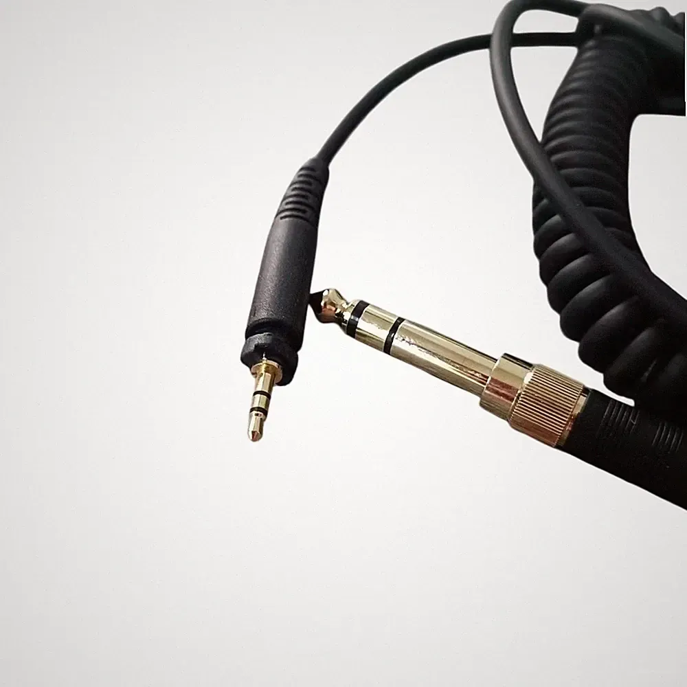 Vergoldetes 2,5 m Kopfhörerkabel kompatibel mit für Shure SHR440 840 940 750DJ