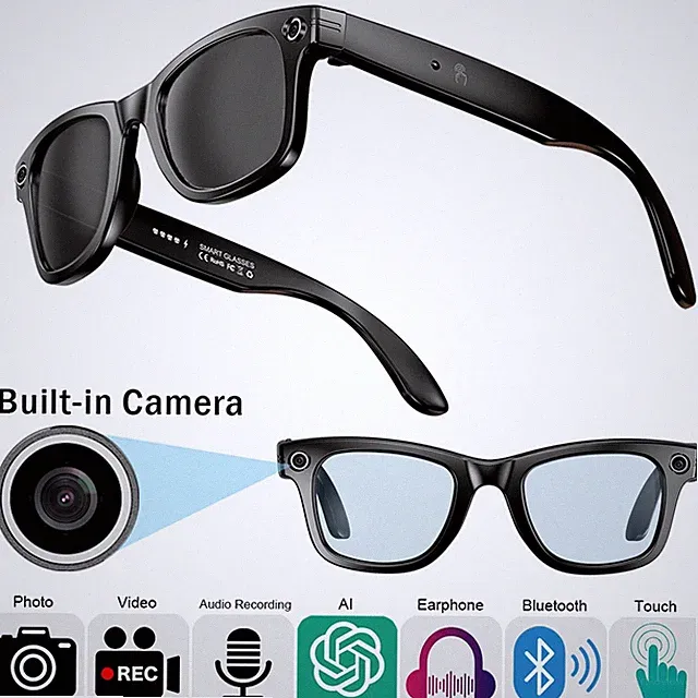 Videoaufzeichnungsbrille/Sonnenbrille GPT AI Smart Glasses Kopfhörer Bluetooth