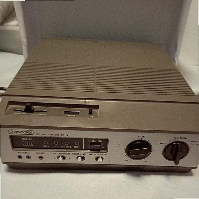 VINTAGE ELEKTRONIK SELTENER GOLDATEX KASSETTEN TELEFONANRUFBEANTWORTER