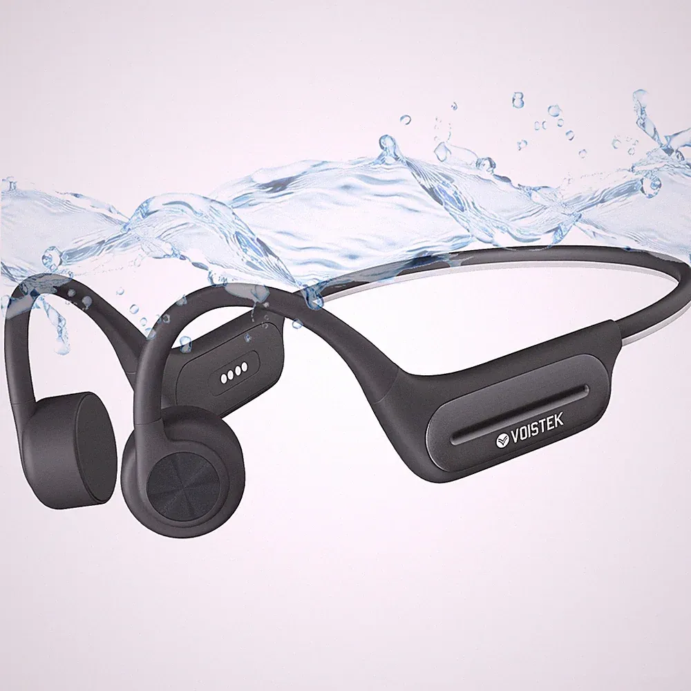 Voistek Knochenschall Kopfhörer Bluetooth Wasserdicht 32GB MP3 Schwimmkopfhörer