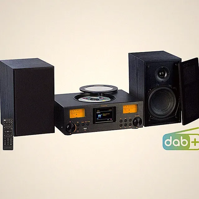 VR-Radio Micro-Stereoanlage: Webradio, DAB+, CD, Bluetooth, App, 300 W, schwarz