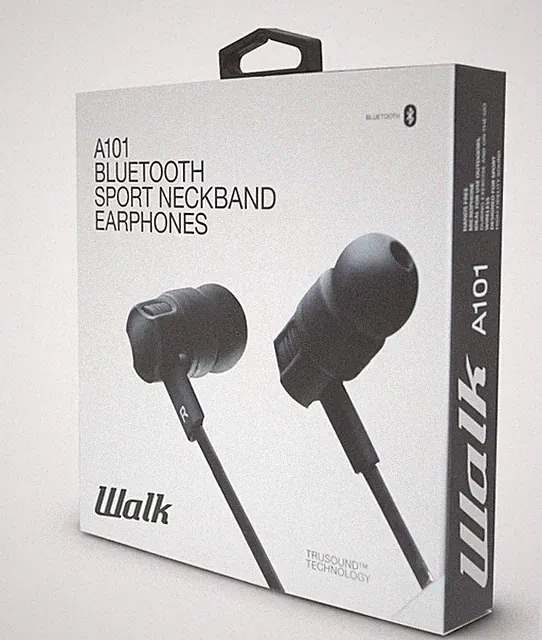 Walk Audio A101 - Bluetooth Sport Neckband Earphones black in ear USB