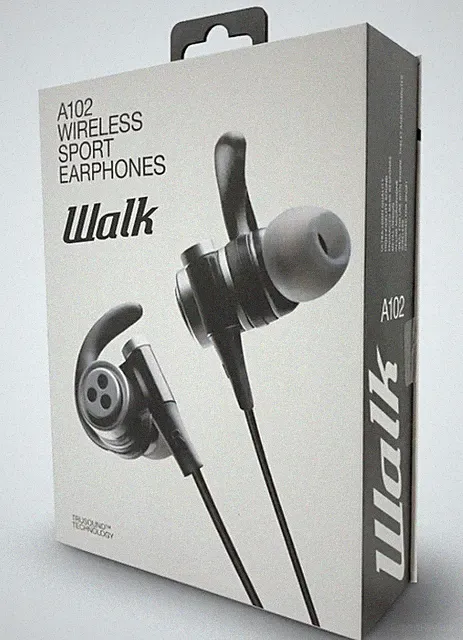 Walk Audio A102 - Bluetooth Sport Nackenbügel Kopfhörer Schwarz In Ear USB
