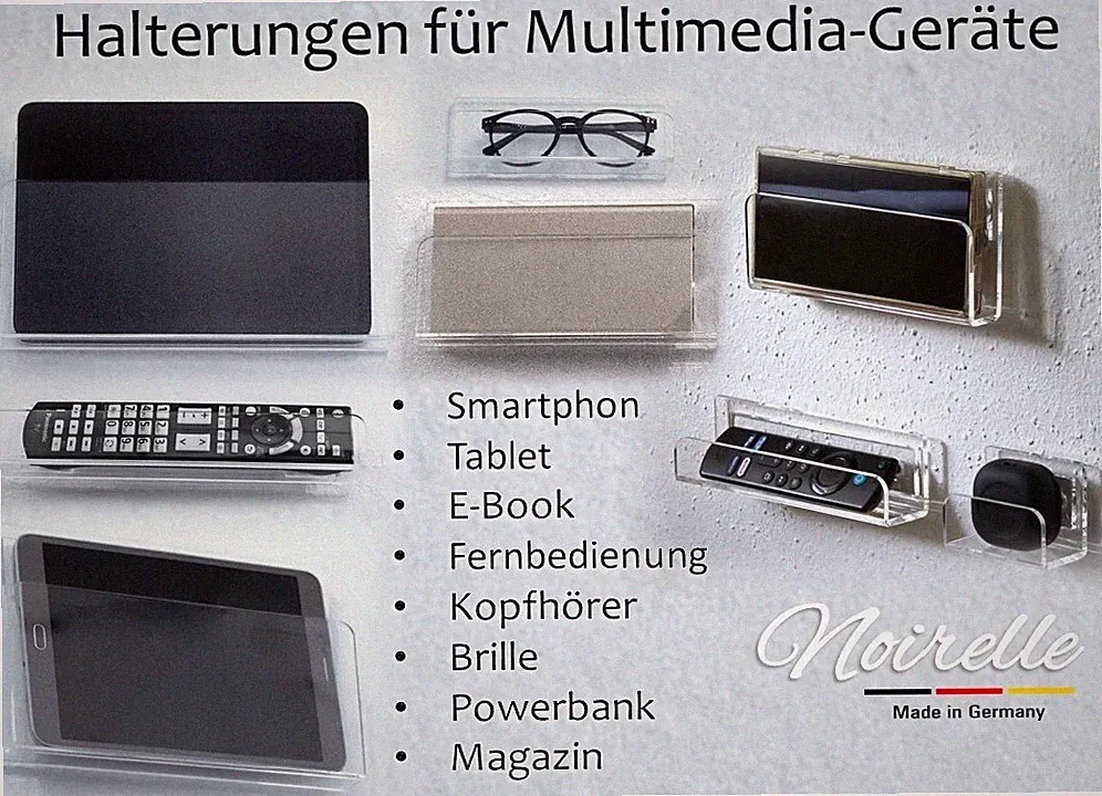 Wandhalterung für Handy Tablet E-Book Kopfhörer Fernbedienung Brillen Powerbank