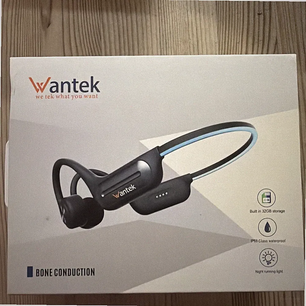 Wantek Knochenschall Kopfhörer Bluetooth 32GB Speicher MP3 IP68 Wasserdicht