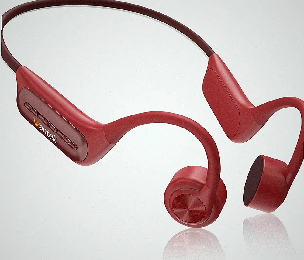 Wantek Knochenschall Kopfhörer Schwimmen IP68 Wasserdicht, Bluetooth 5.3 Open