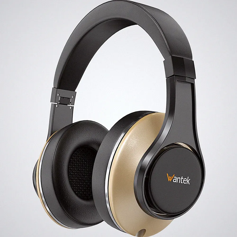 Wantek Over-Ear Kopfhörer Kabellos mit 3.5mm Faltbar 3D Sound Bluetooth Headset