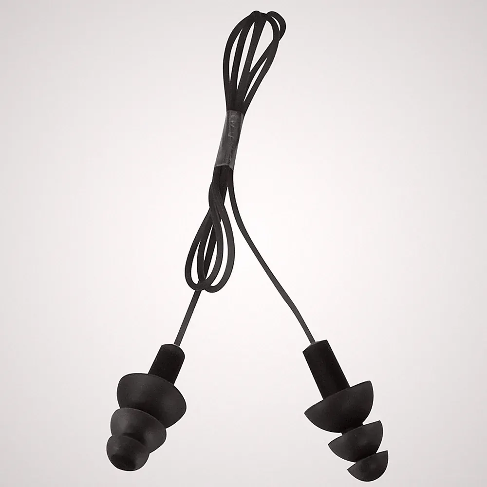 Wasserdichte Weiche Silikon-Ohrstöpsel Mit Kabel (Schwarz) Z1VV