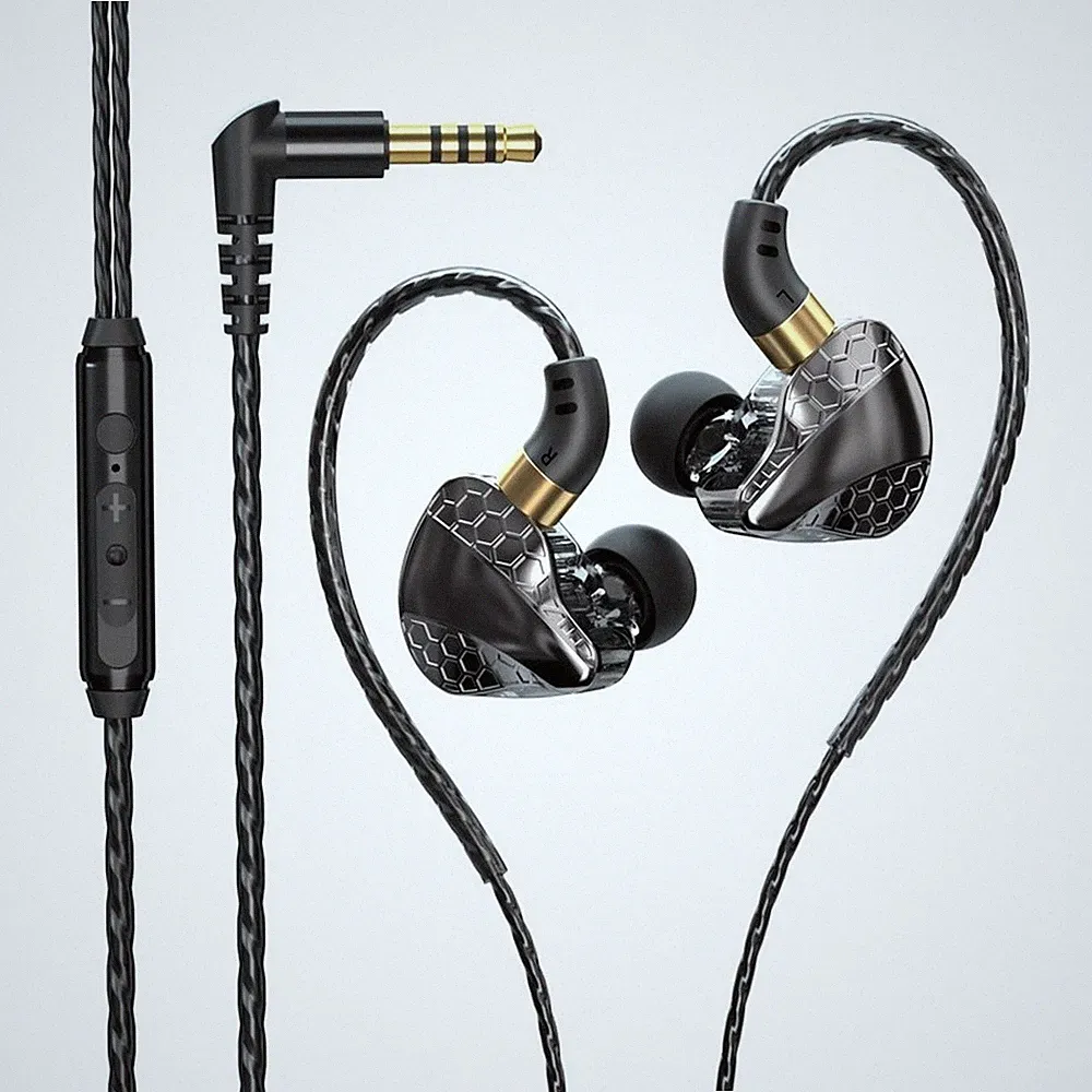 Widerstandsfähige TPE-Kabel-Kopfhörer mit Bass Boost für Sport und Pendeln