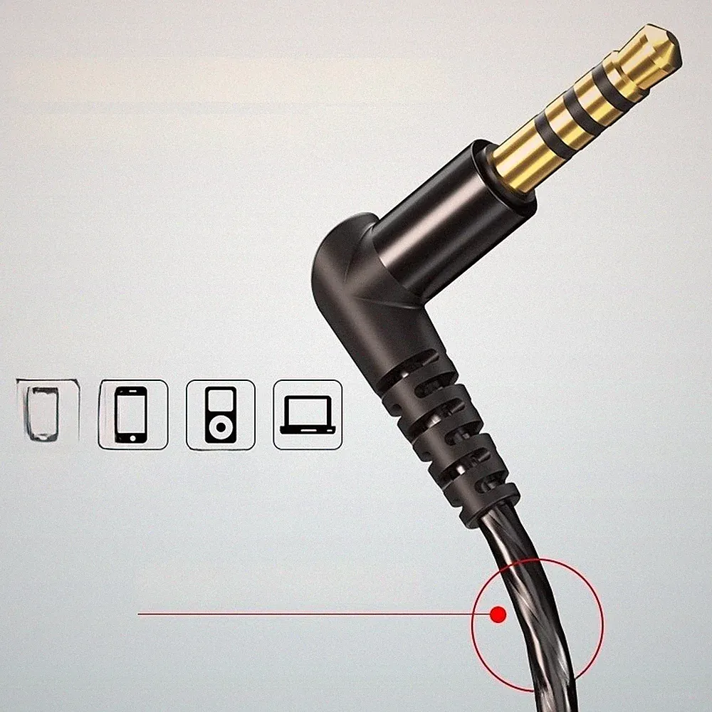 Widerstandsfähige TPE-Kabel-Kopfhörer mit für bass Boost für Sport und Pendeln
