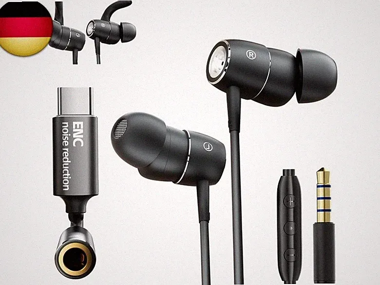 Wired Call Noise-Canceling Earbuds,Tiefem Bass In-Ear-Kabel kopfhörer mit