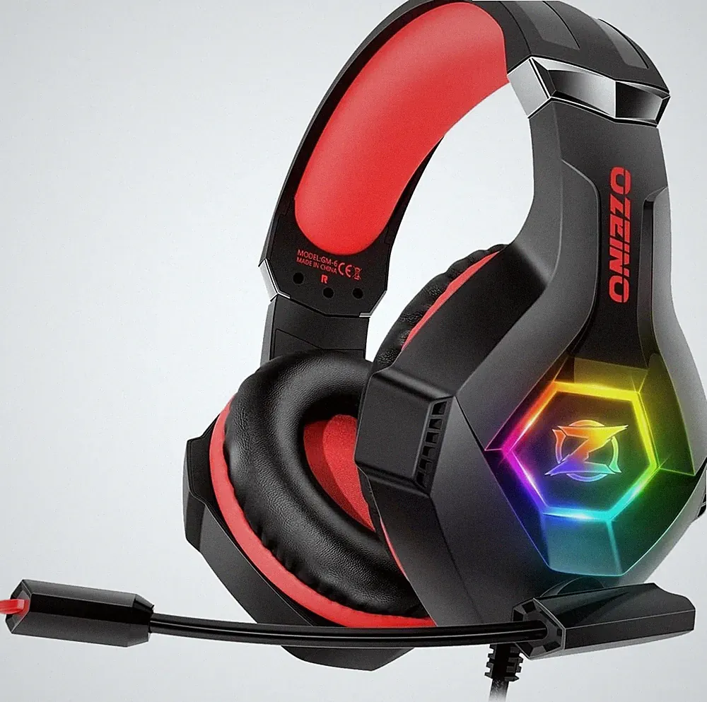 Wired Gaming Headset für Ps4 Ps5 PC Kopfhörer mit RGB Licht und Stereo Surround