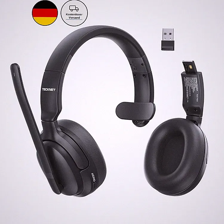 Wireless Headset TK-HS023, Bluetooth 5.4, Over-Ear, 65 Std. Akku, 2-in-1 Mono