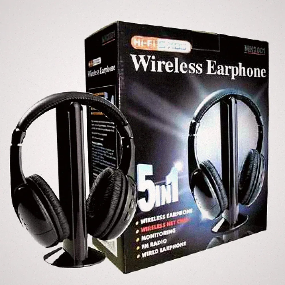 Wireless Kopfhörer 5 in 1 Kabellos WLAN Kopfhörer Mikrofon MP3 TV PC Musik