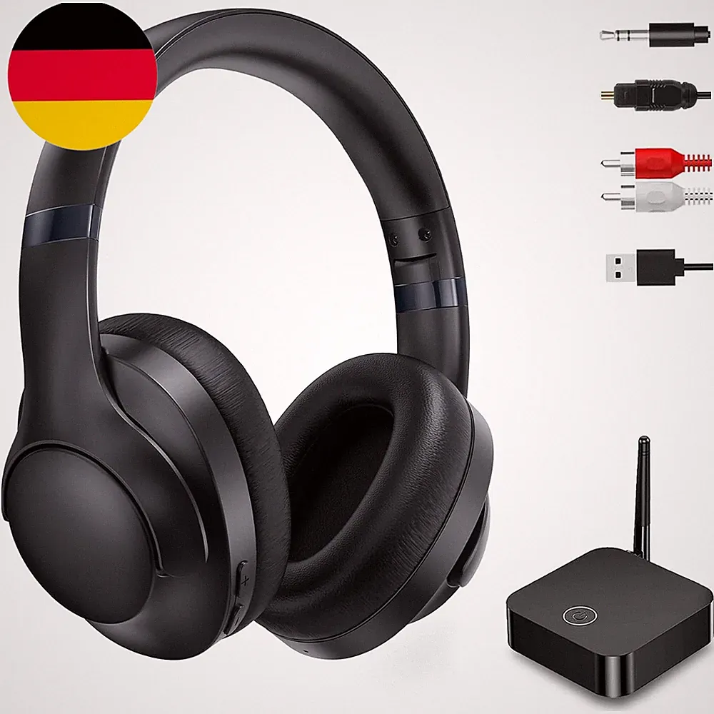 Wireless Kopfhörer Zum Fernsehen Mit Sender, Over-Ear Bluetooth 5.3 Tv-Headset F