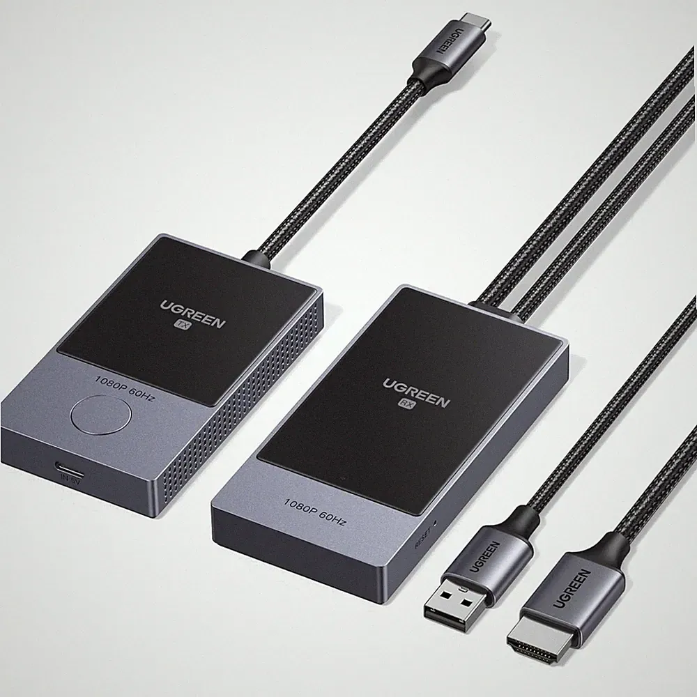 Wireless USB C Transmitter Receiver HDMI WLAN 5G 1080P Plug & Play 50m Range