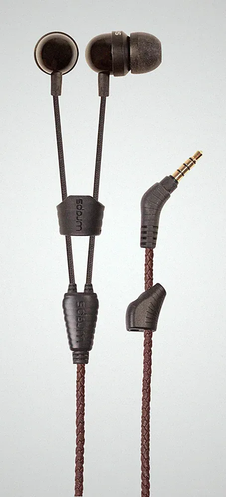 Wraps WRAPSLBRN-V15M Natural Leder Tuscan In-Ear Kopfhörer & Armband in Einem