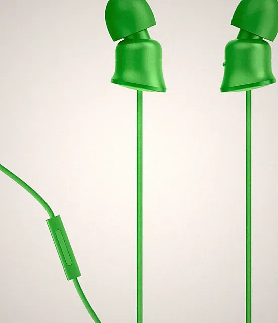 X1 Belkin PureAV 002 Geräuschisolierende In-Ear-Kopfhörer Mikrofon Fernbedienung - GRÜN