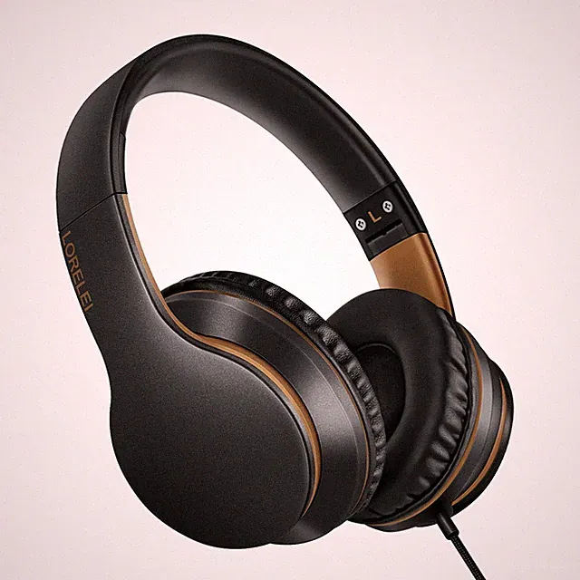 X6 Over Ear Headphones with Microphone Lightweight Foldable & Portable Stereo