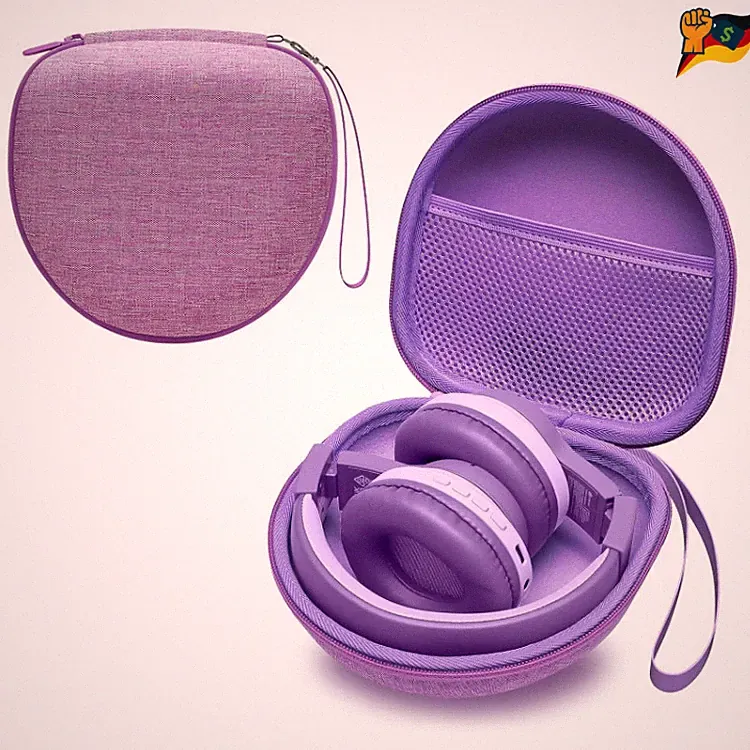 XANAD Tasche für Klappbare Kopfhörer, Aufbewahrung, Lila, Reisetasche, Kinder