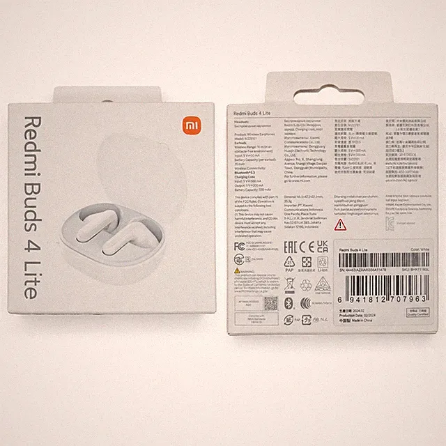 Xiaomi Redmi Buds 4 Lite Earbuds - Weiß (BHR6919GL) mit Sicherheitsmerkmal