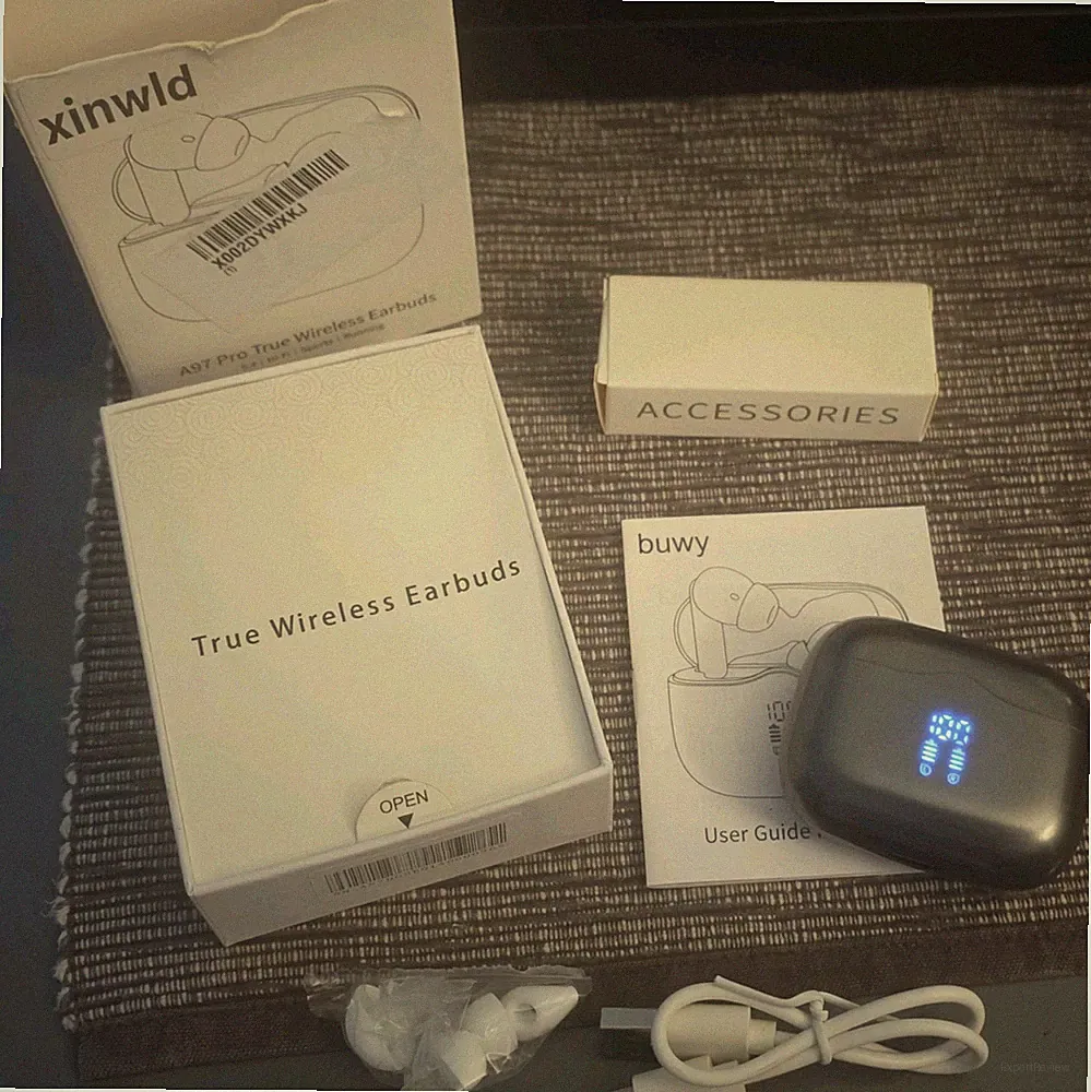 xinwld A97 Pro Ladecase & Ohrhörer – True Wireless Earbuds Grau