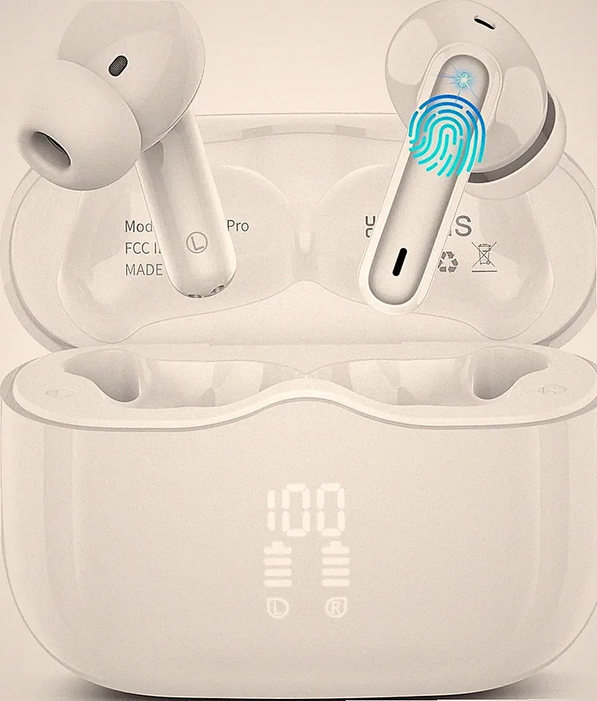 xinwld Bluetooth 5.4 In-Ear Kopfhörer, Noise Cancelling, IP7, 40h, Weiß