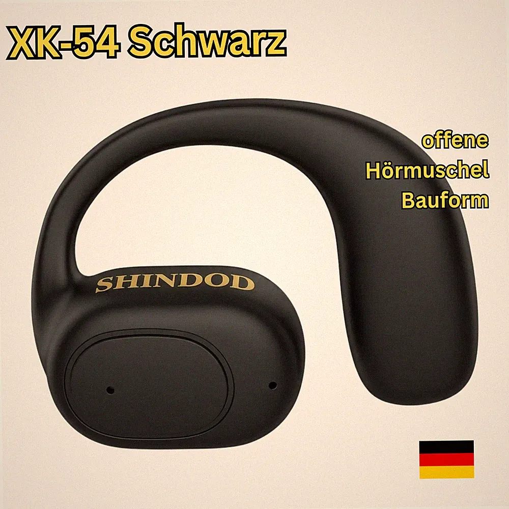 XK‑54 Open‑Ear Kopfhörer kein In‑Ear, druckfrei, 11 g leicht, ENC‑Mikrofon, sw