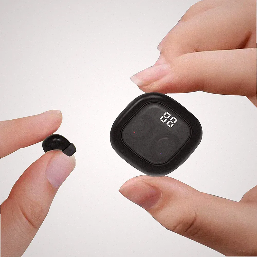 Xmenha In Ear Kopfhörer Bluetooth Schlafen Geräuschabschirmung 24Std Schwarz