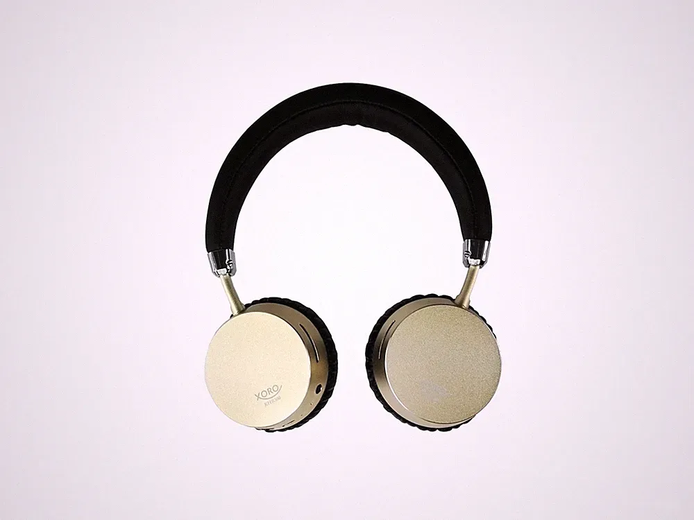XORO KHB 300 Bluetooth Kopfhörer On-Ear NFC kabellos 3,5 mm Headset schwarz gold