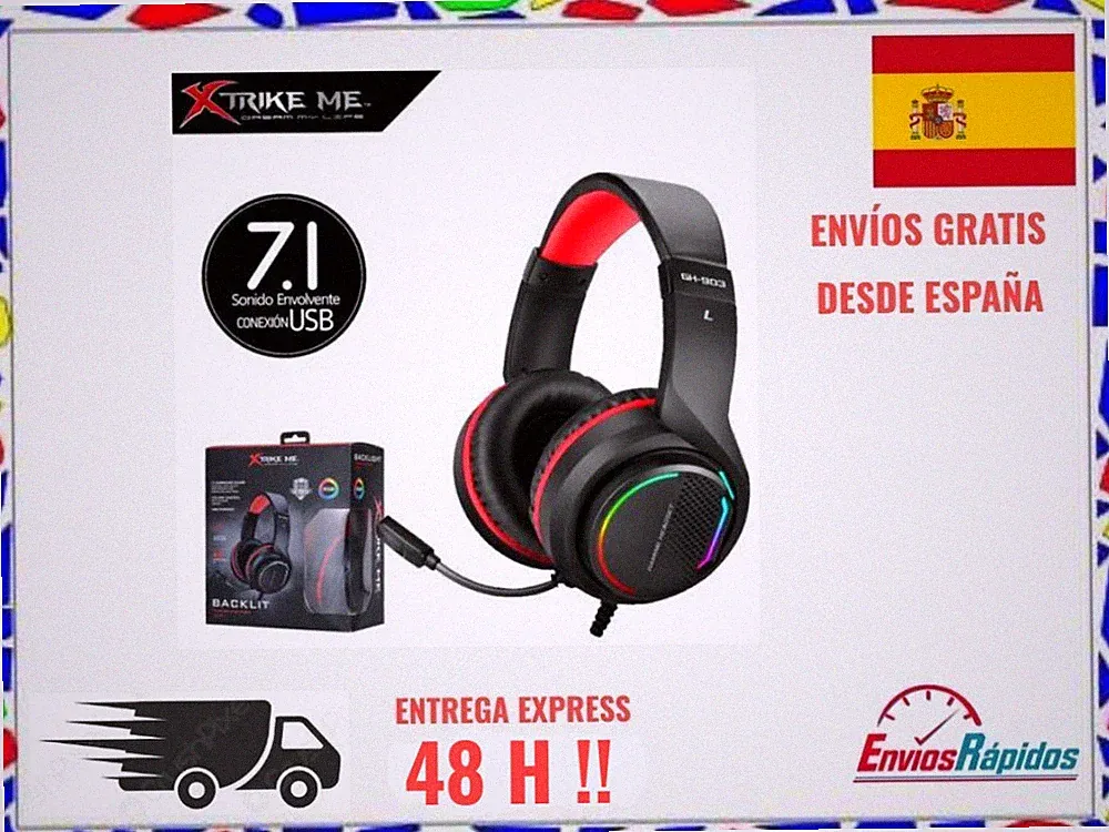 xtrike-me Gaming Headset Kopfhörer KABEL Adapter 2x3,5mm Klinke für PS5/4/3 48H