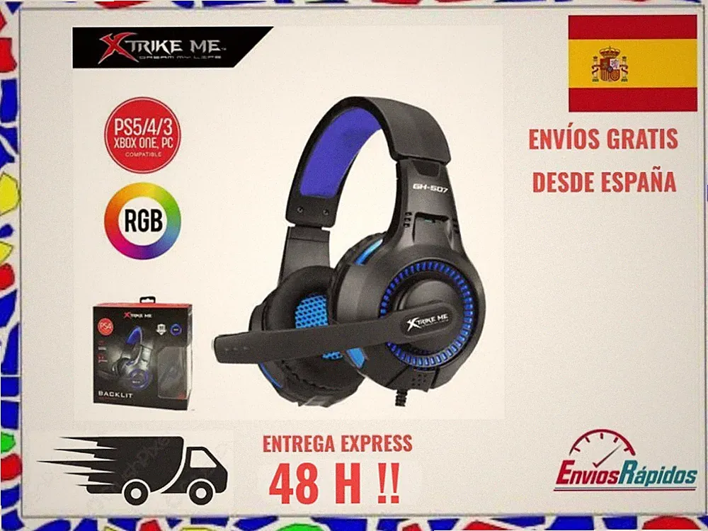 xtrike-me Gaming Headset Kopfhörer KABEL Adapter 2x3,5mm Klinke für PS5/4/3 48H