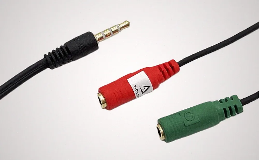 Y 3,5 mm Klinken Adapter Audio Splitter Kabel für Kopfhörer Mikrofon Headset
