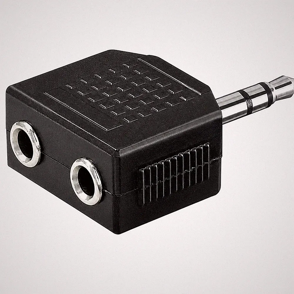 Y-Adapter 3,5 mm Klinke – 1x Klinkenstecker auf 2x Klinkenbuchse Splitter Audio