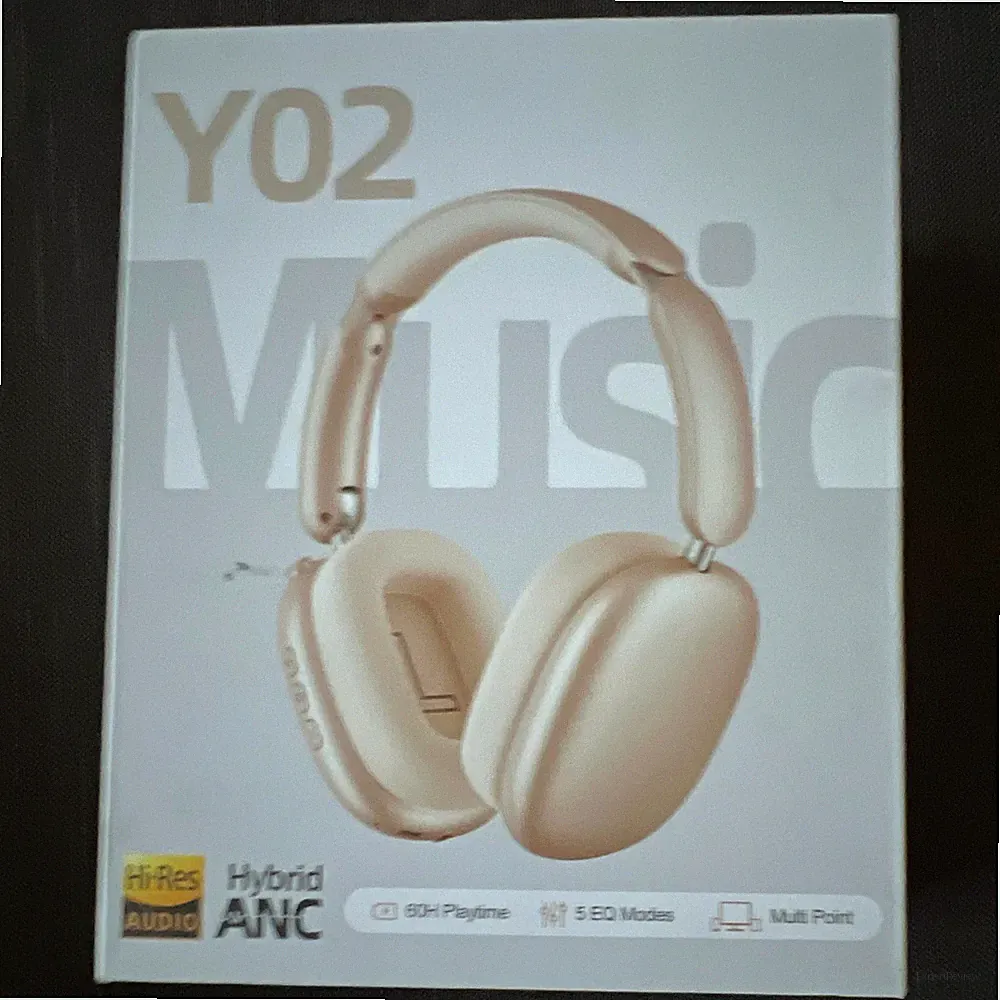 Y02 Bluetooth Kopfhörer Over-Ear Hybrid ANC Hi-Res USB-C Beige