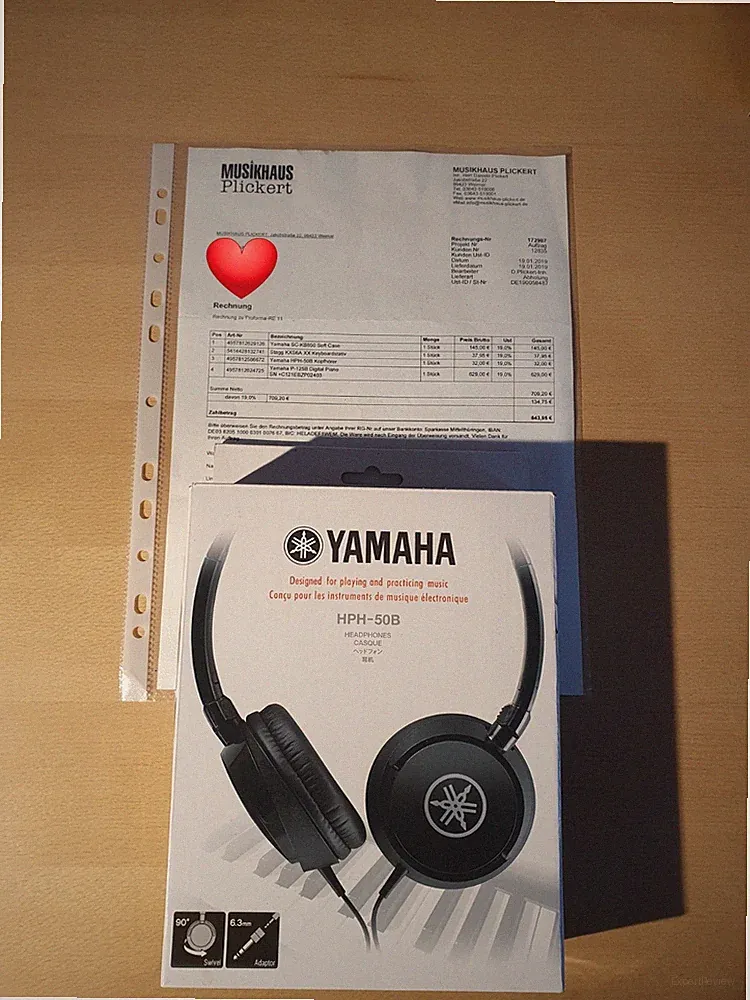 YAMAHA HPH - 50B Kopfhörer Headset - On-Ear Kopfhörer - Rechnung - Over-Ear