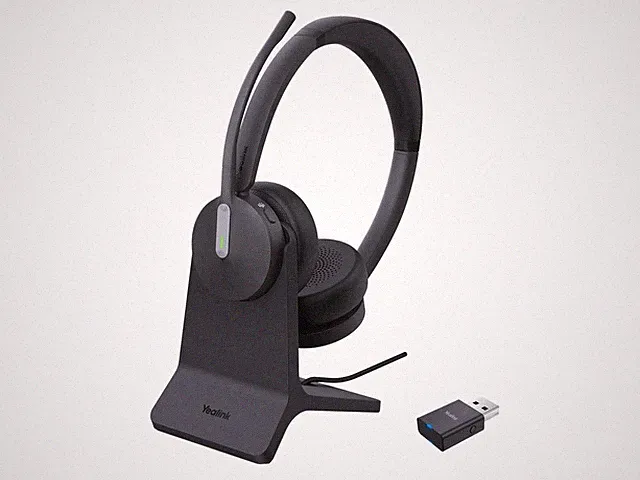 Yealink WH64 Hybrid Headset Dual Teams mit BHC70 Ladebasis